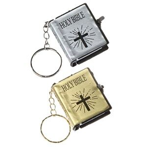 Miniature Actual Holy Bible Book Cover Key Chain